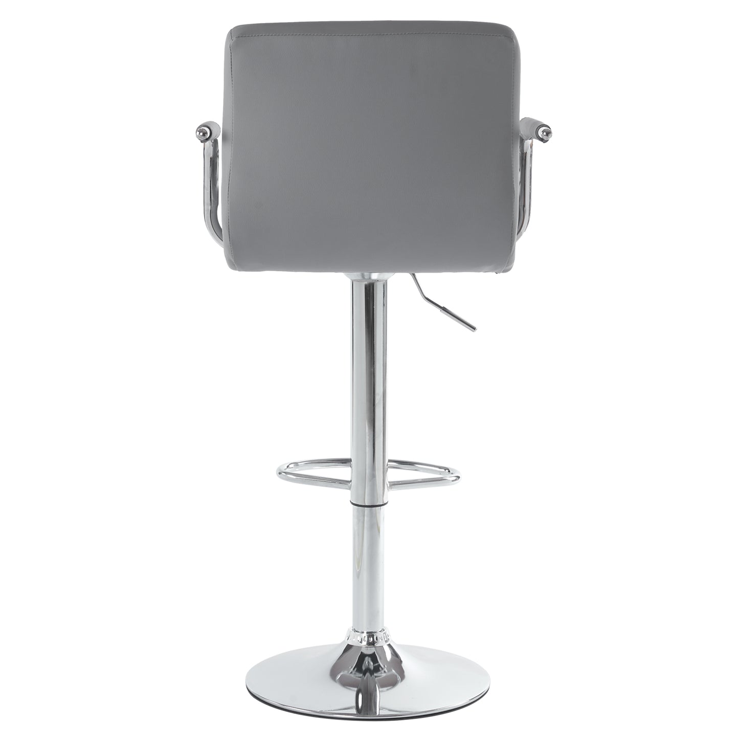 2pcs 60-80cm 6 Checks Round Cushion No Armrest Bar Stool Gray