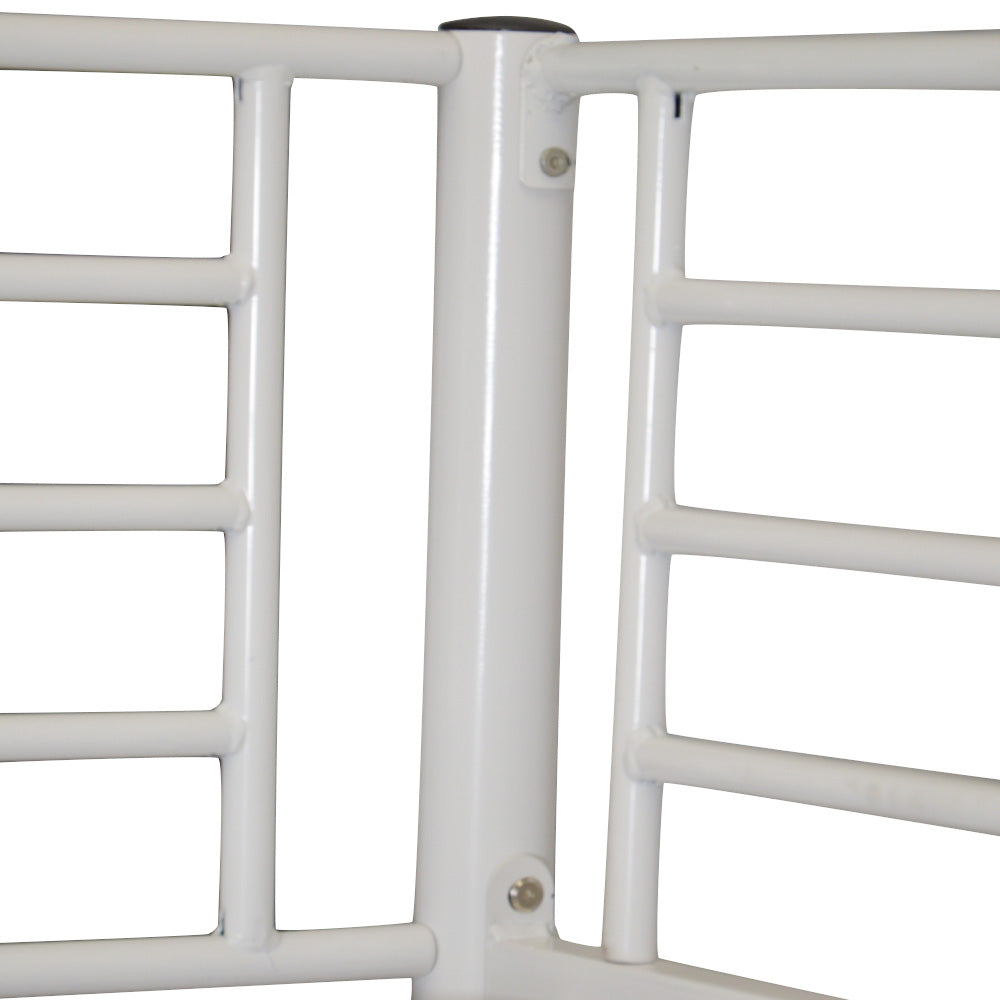 SALE Bunk Bed for Kids Teens Adults, Heavy Duty Metal Bunk Bed with Ladder & Full-Length Guard Rail & Storage Space, White