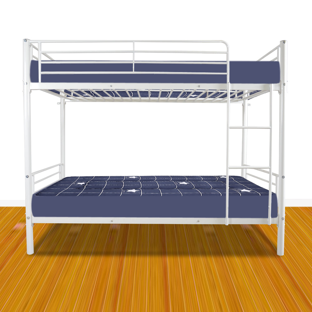 SALE Bunk Bed for Kids Teens Adults, Heavy Duty Metal Bunk Bed with Ladder & Full-Length Guard Rail & Storage Space, White