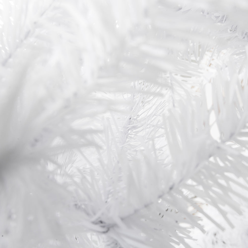 7FT Metal Legs White Christmas Tree with 950 Branches