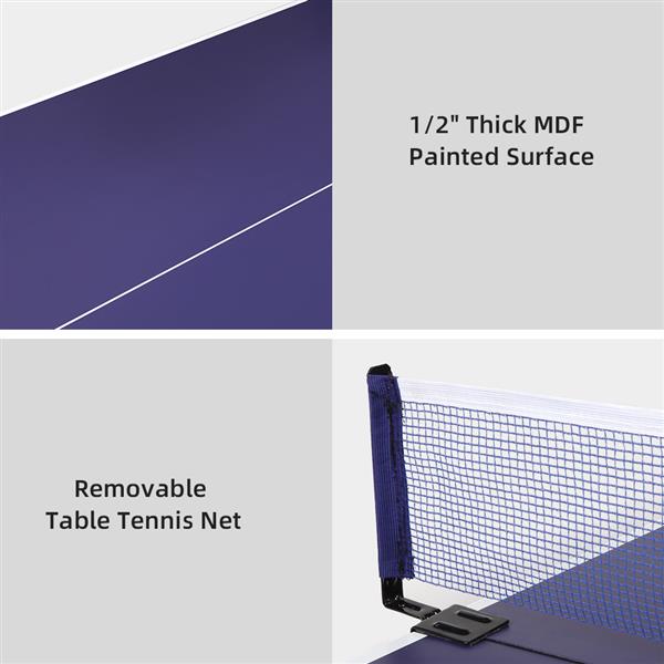 Children's Table Tennis Table (183*91.5*76.5cm) Purple Blue