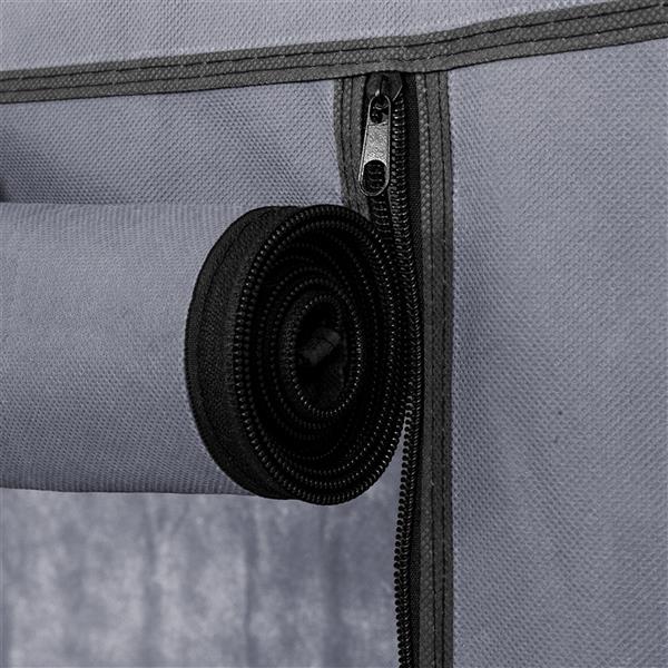 10 Tiers Shoe Rack with Dustproof Cover Closet Shoe Storage Cabinet Organizer Gray