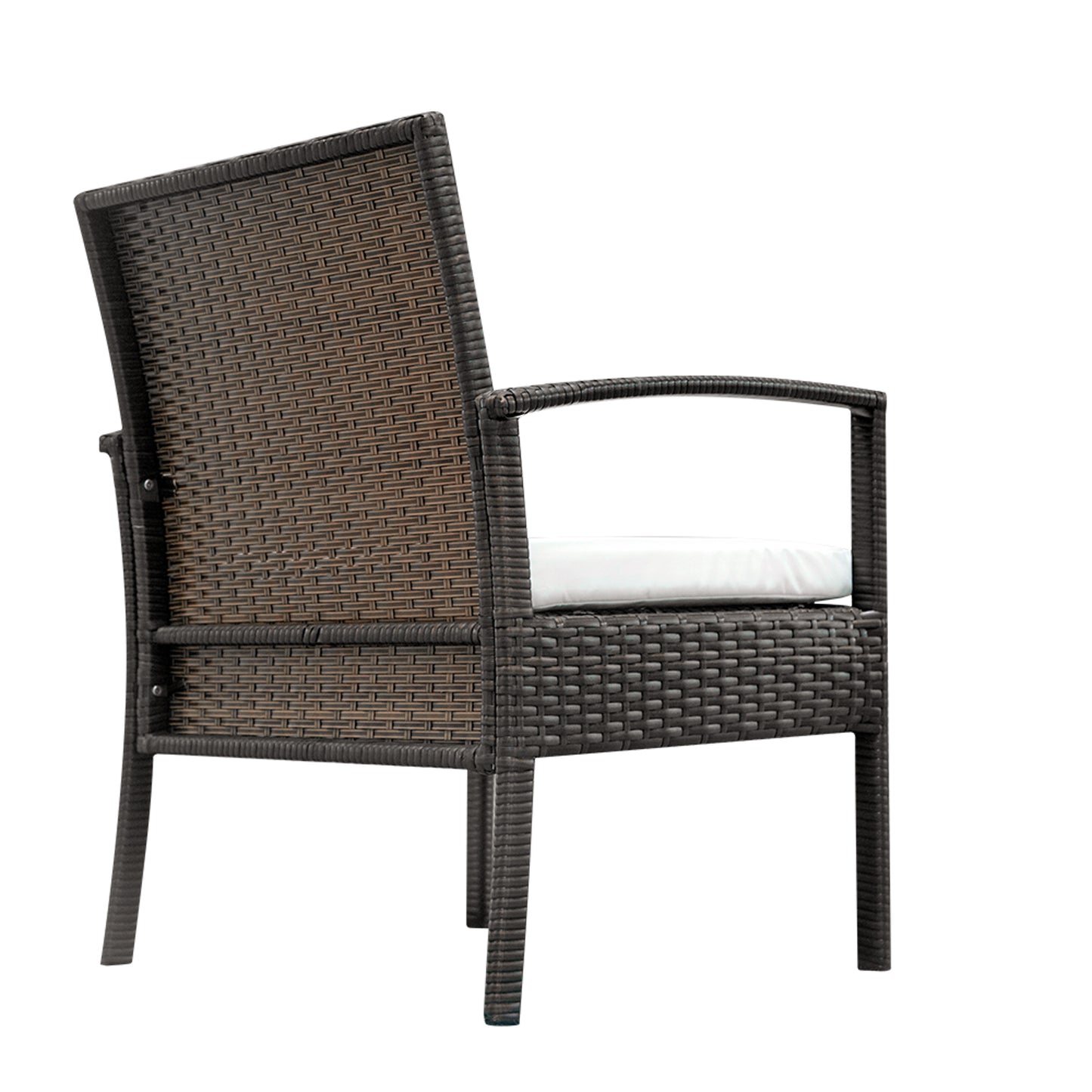TY-3pcs 2pcs Arm Chairs 1pc Coffee Table Rattan Sofa Set Brown Gradient