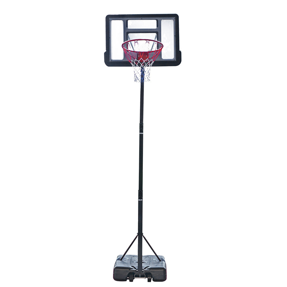 Portable Removable Basketball System Basketball Hoop Teenager PVC Transparent Backboard with Adjustable Height 7ft - 8.5ft - LiamsBargains.co.uk
