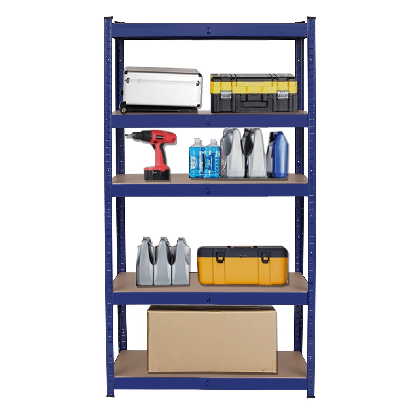 Heavy Duty Metal Garage Shelving Unit Shed Storage Shelves Boltless Shelf Rack Small Blue