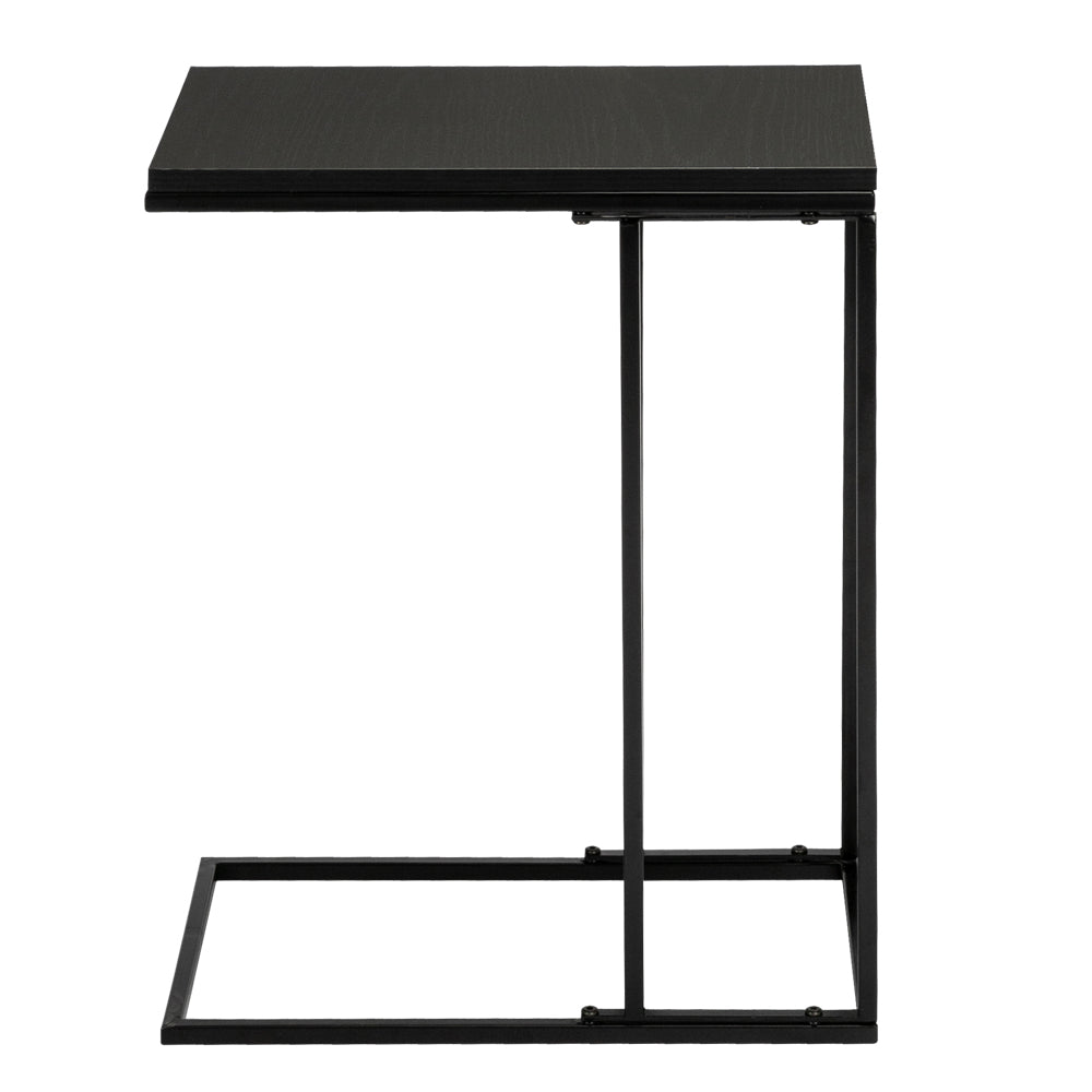 Artisasset Black MDF Countertops Grey Wrought Iron Base Single Layer Snack Table