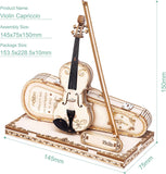 Robotime ROKR Violin Capriccio Model 3D Wooden Puzzle Easy Assembly Kits Musical DIY Gifts For Boys&Girls Building Blocks TG604K