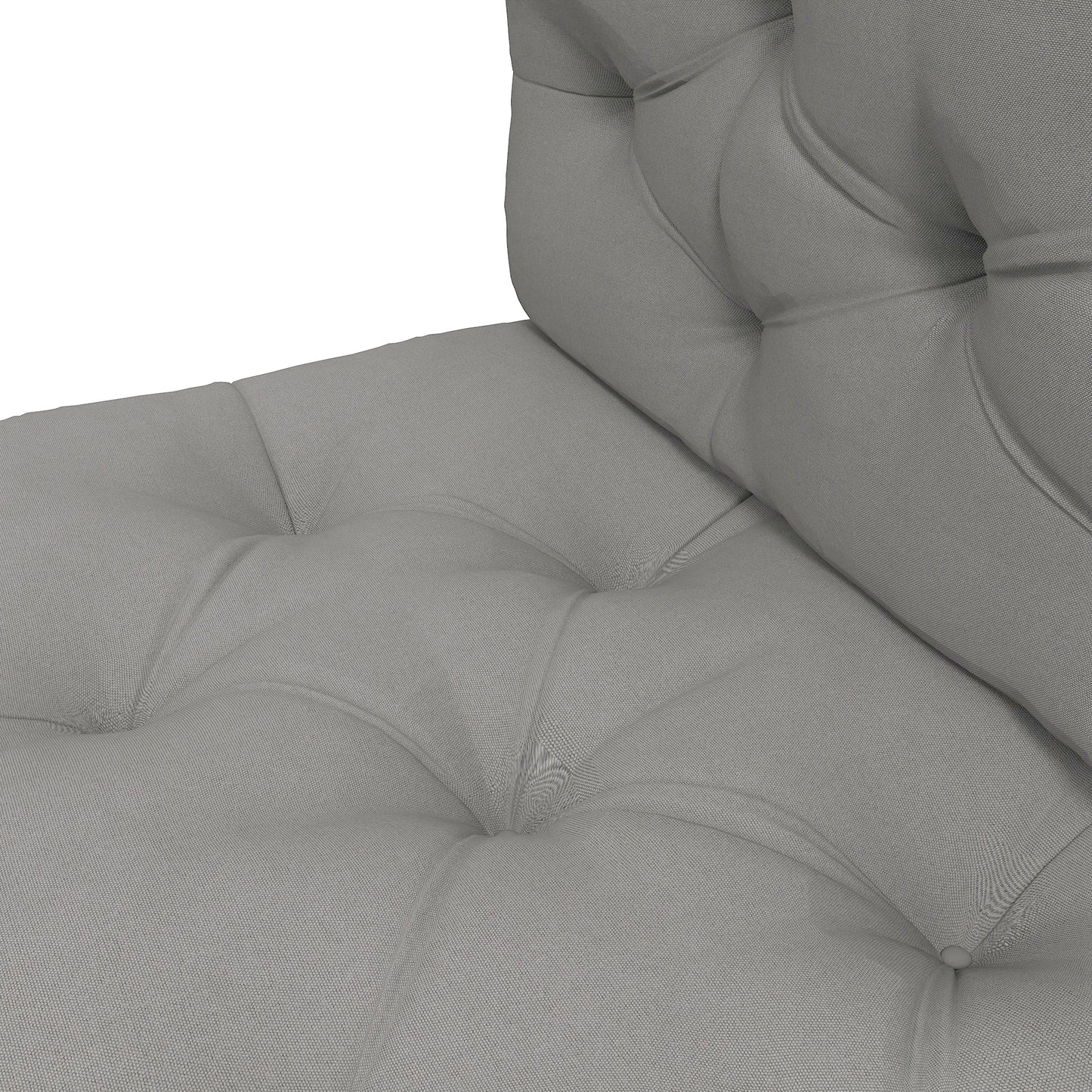 Outsunny Seat and Back Padded Pallet Cushion Set - Light Grey