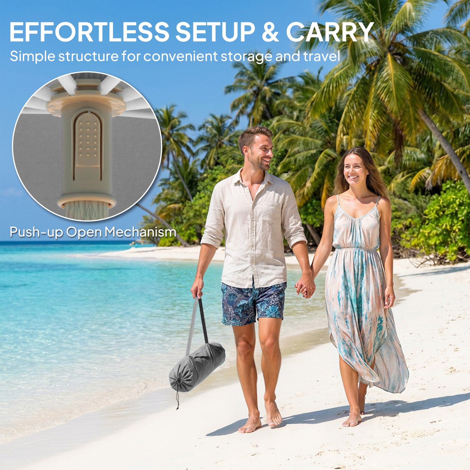 Outsunny 1.7 m Beach Umbrella with Sand Anchor, 30Â° Tilting Fringed Beach Garden Parasol with Adjustable Height, Grey