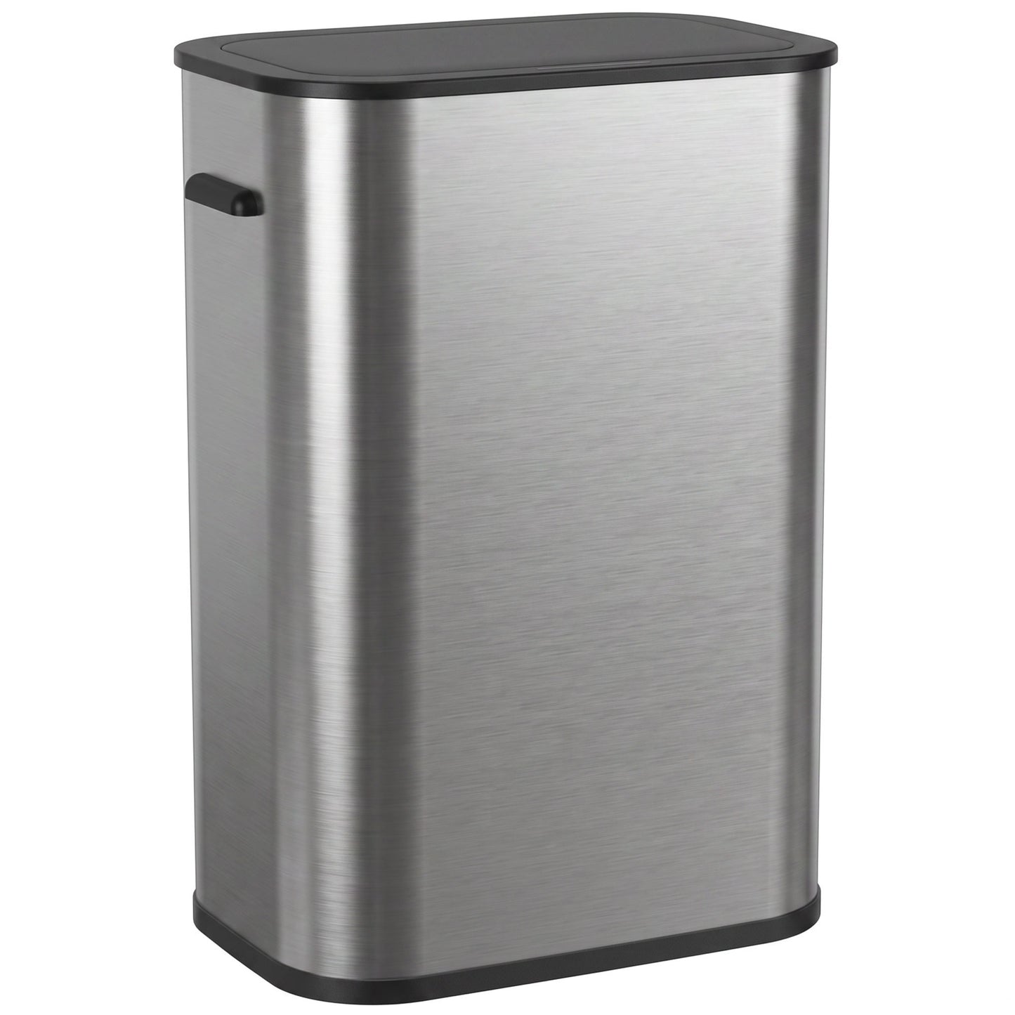 HOMCOM 55L Sensor Bin for Kitchen, Touchless Automatic Waste Rubbish Bin, Stainless Steel, Battery Operated, Silver Tone