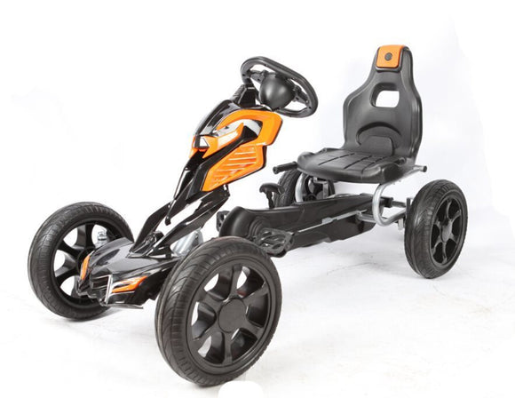Thunder Eva Rubber Wheel Go Kart Orange