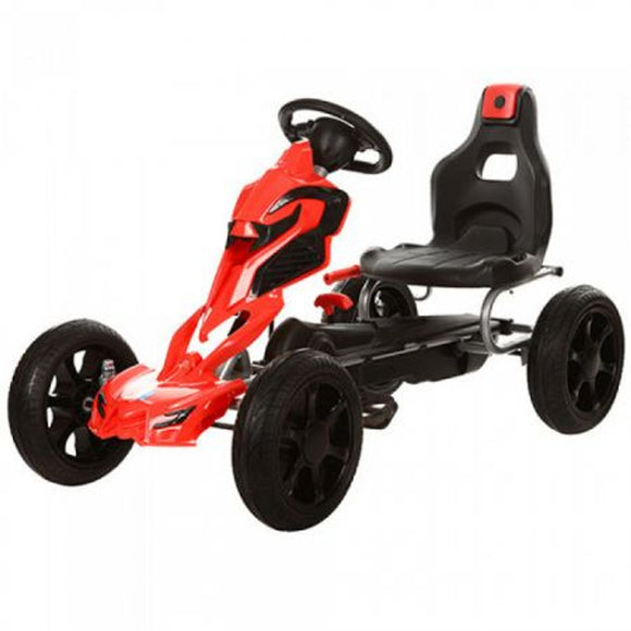 Thunder Eva Rubber Wheel Go Kart Red