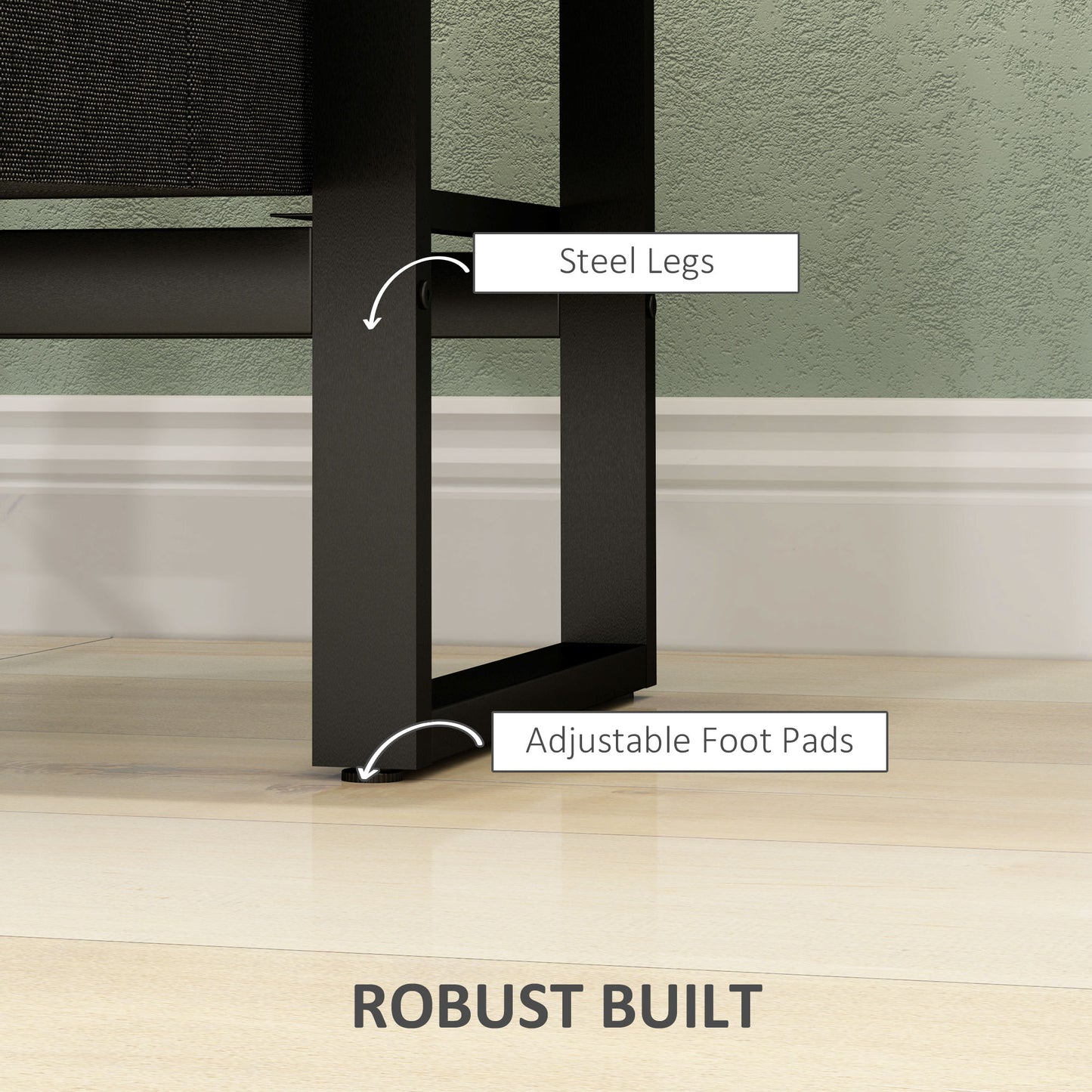 HOMCOM Industrial-Natural Bedside Table Set of 2 - Brown