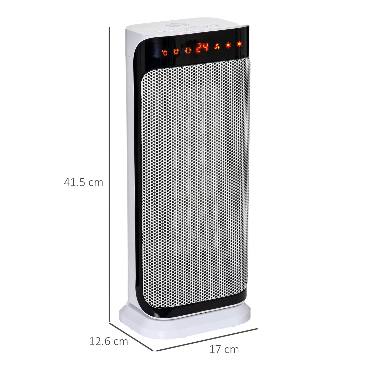 HOMCOM 2000W Electric Heater, PTC Ceramic Portable Fan Heater with Overheating & Tip-Over Protection, 8H Timer, 45Â° Oscillating Heater for Home, Office, Study, Bedroom