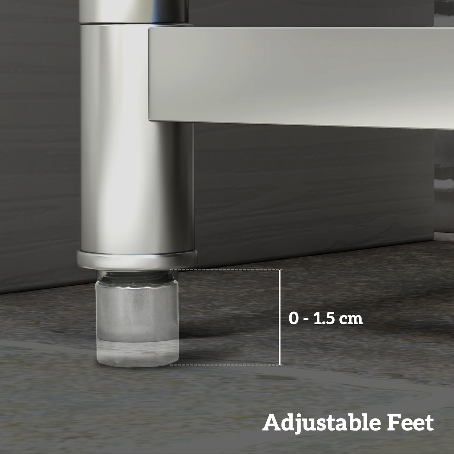 HOMCOM Outdoor Utility Sink, Stainless Steel Free Standing Single Bowl Kitchen Sink with Cold and Hot Water Pipe and Storage Shelf for Laundry Garage, 55 x 50 x 100 cm