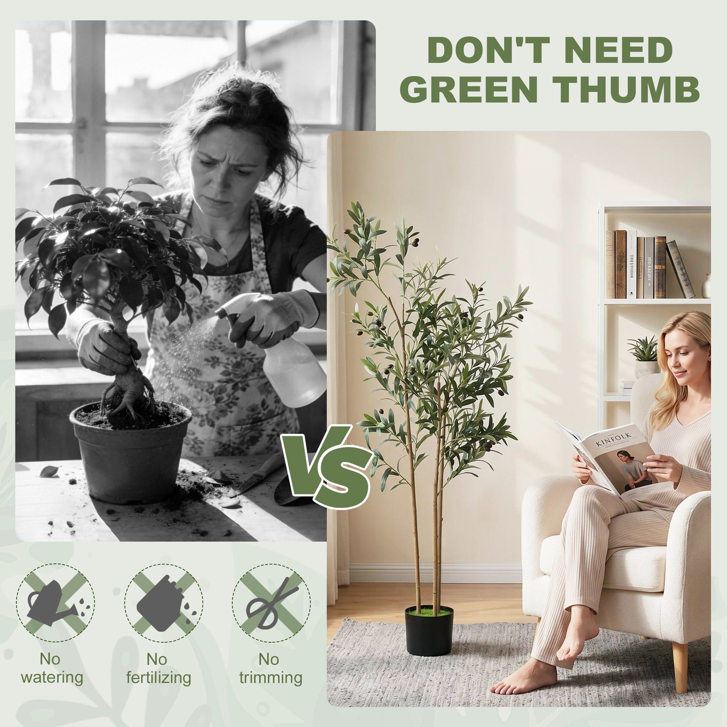 HOMCOM Decorative Artificial Plant, 148 cm Silk Olive Tree with 553 Leaves in Cement Pot, Fake Plant