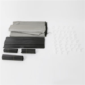 6-Row 2-Line 12 Lattices Non-woven Fabric Shoe Rack Gray