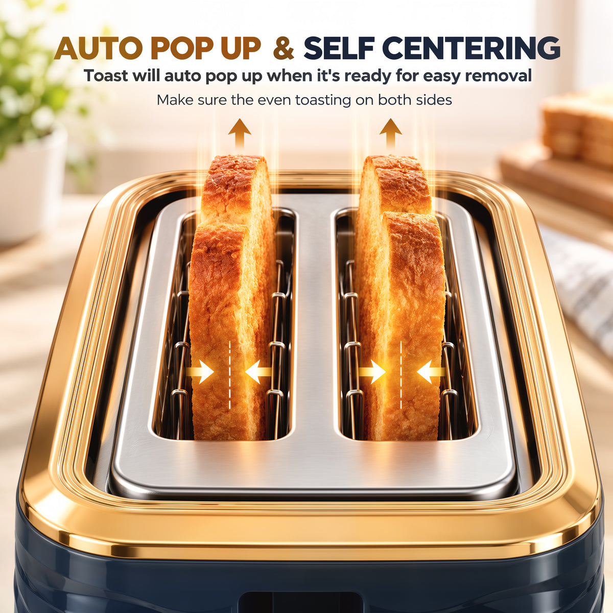 HOMCOM Kettle and Toaster Sets, 3000W 1.7L Rapid Boil Kettle & 2 Slice Toaster with 7 Browning Controls, Defrost, Dark Blue
