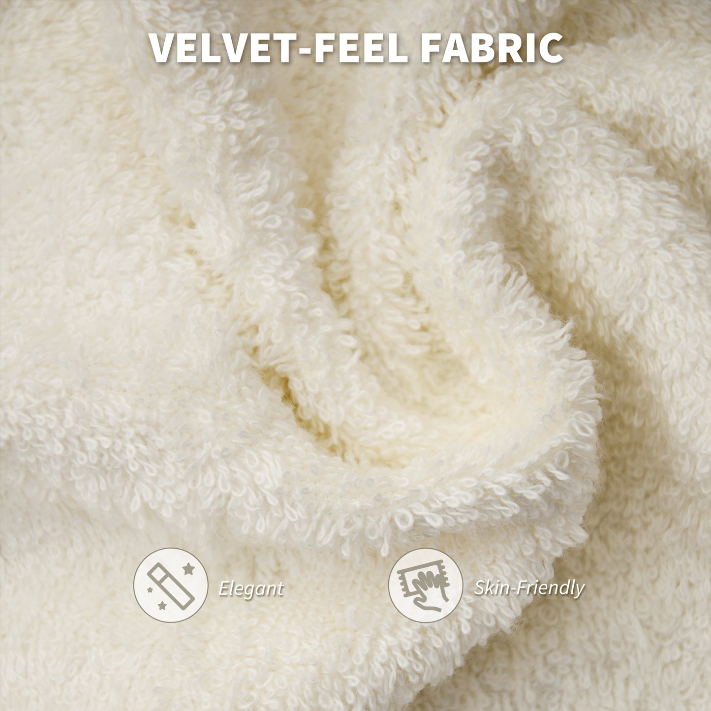 HOMCOM Snow Flannel Office Chair - Beige