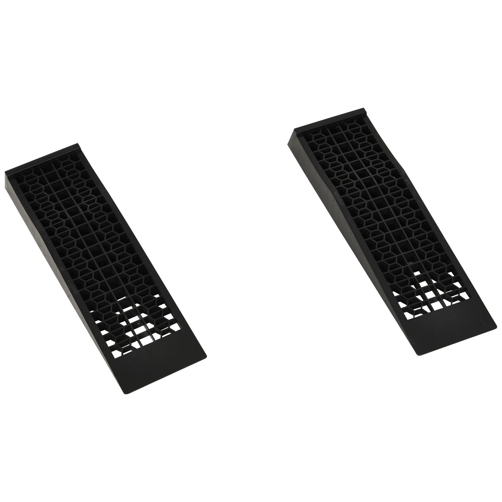 HOMCOM 2PCS Car Ramps, 3 Ton Low Entrance Plastic Curb Ramps with Anti-Slip Surface, Car Lift for Garage Workshop Cars SUVs Small Vans