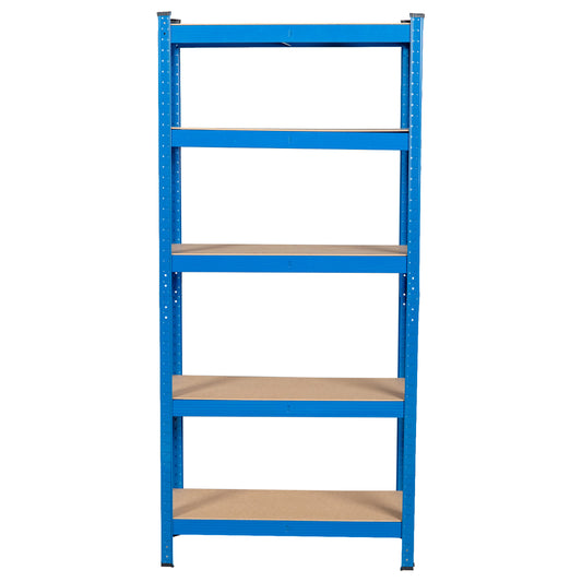Garage Shed 5 Tier Racking Storage Shelving Units Boltless Heavy Duty Shelves - Blue