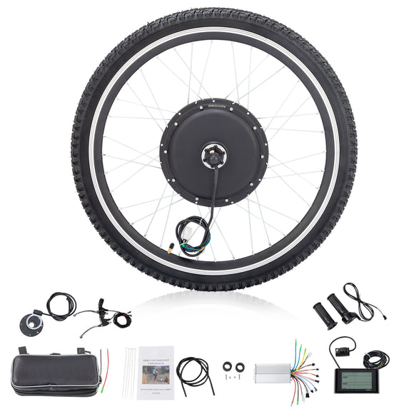 26in 1000W Rear Drive With Tires Bicycle Modification Parts Black