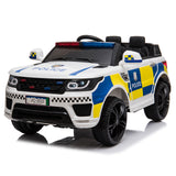 Ride On Dual Motor 12V 7A.h Police Car with 2.4G Remote Control White