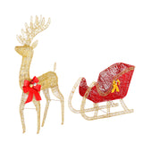 30V 3.60W Golden Elk Deer Sled Iron Frame Courtyard Elk Decoration