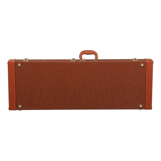 Electric Guitar Square PU Hard Case Fits ST TL Burning fire 170 Style Electric Guitar Brown