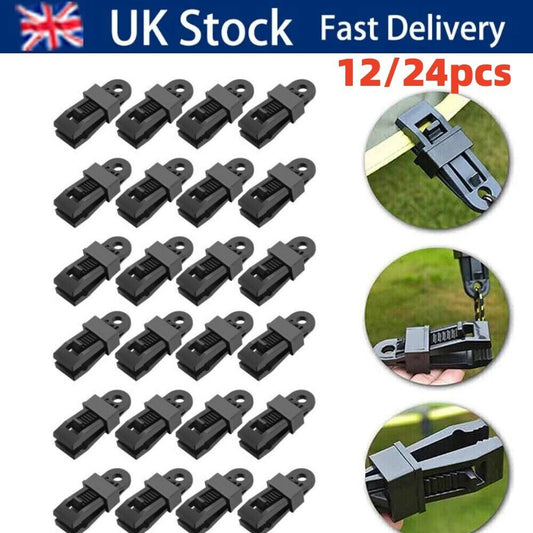 12 x Adjustable Heavy Duty Lock Grip for Tarp & Shade Cloth Tarp Tent Clips