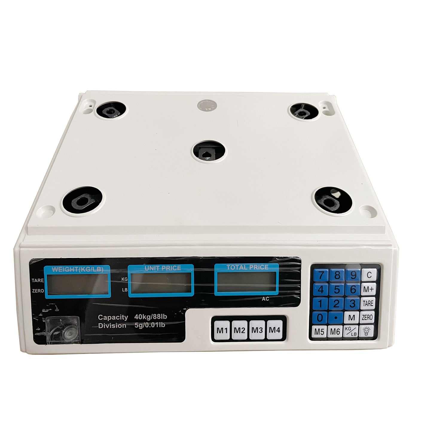 ACS-30 40kg/5g Digital Price Computing Scale for Vegetable UK Plug Silver & White