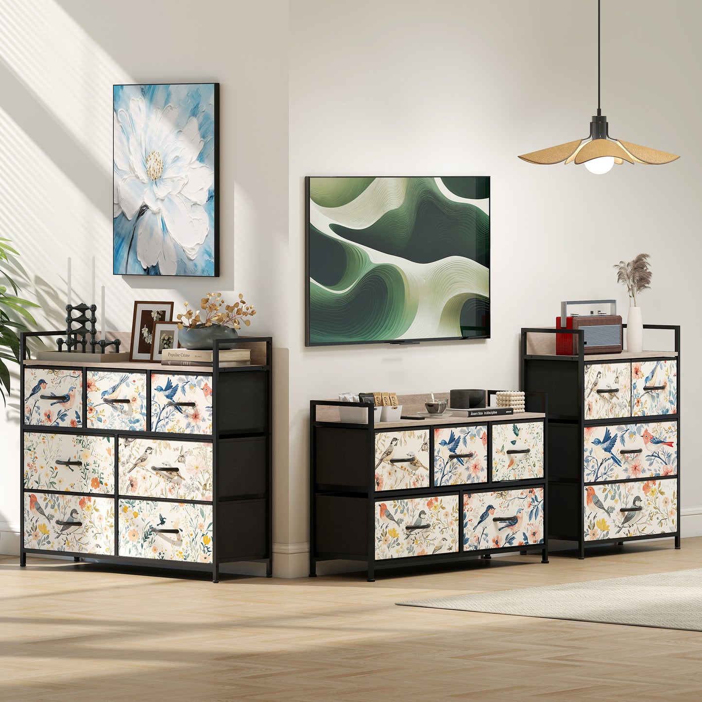 HOMCOM 7-Drawer Chest of Drawers - White