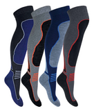 4 Pairs Children's Knee High Wool Blend Ski Socks