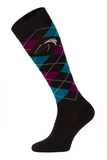 Ladies Argyle Design Equestrian Socks