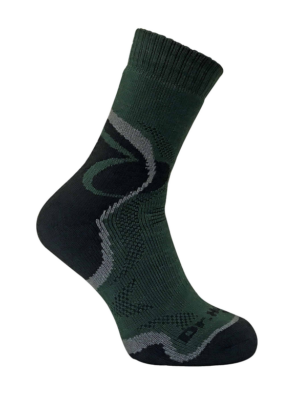Mens Padded Heel Merino Wool Ankle Hiking Socks