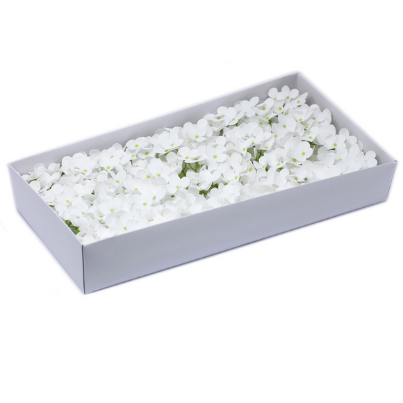 Craft Soap Flowers - Hyacinth Bean - White