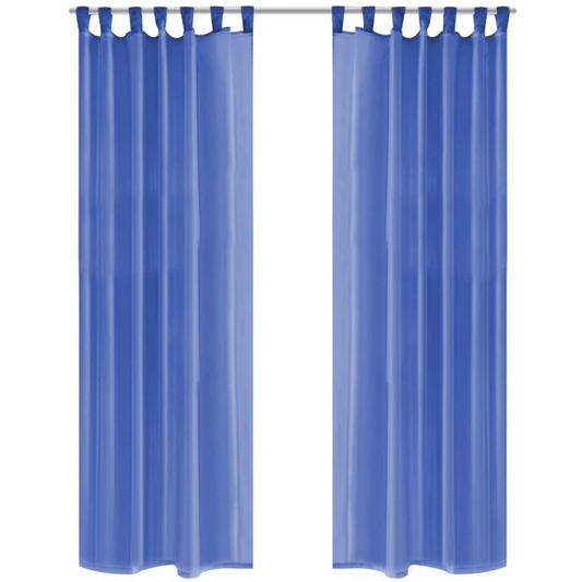 vidaXL Voile Curtains 2 pcs 140x245 cm Royal Blue
