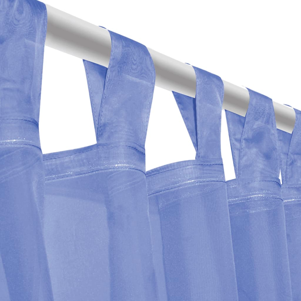vidaXL Voile Curtains 2 pcs 140x245 cm Royal Blue
