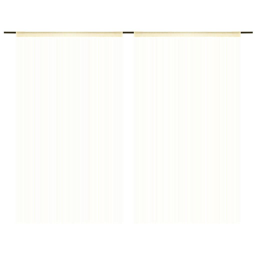 vidaXL String Curtains 2 pcs 140x250 cm Cream