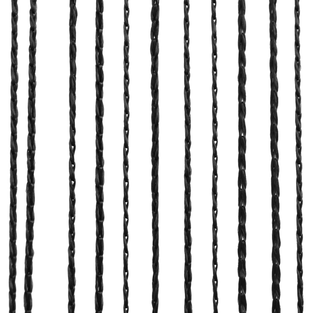 vidaXL String Curtains 2 pcs 140x250 cm Black