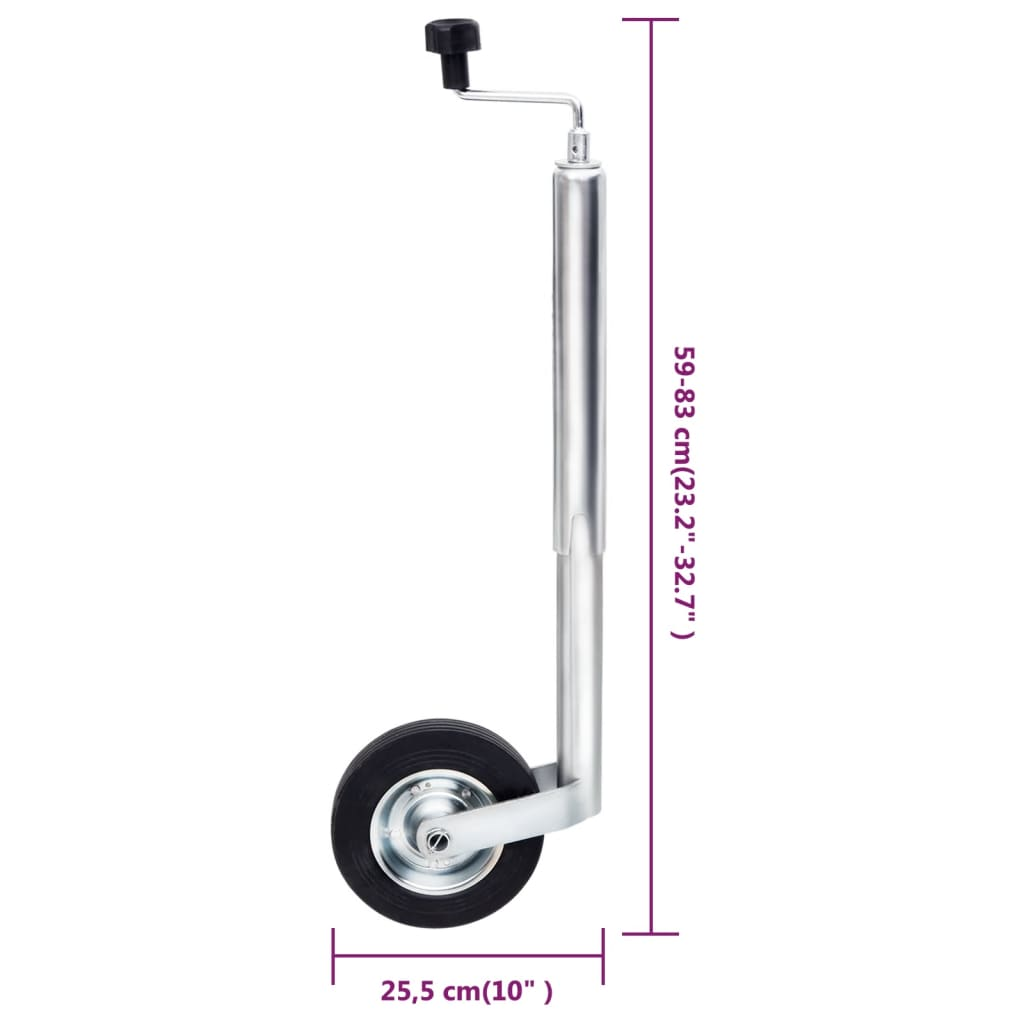 vidaXL Jockey Wheel for Trailer 48 mm Galvanized Steel