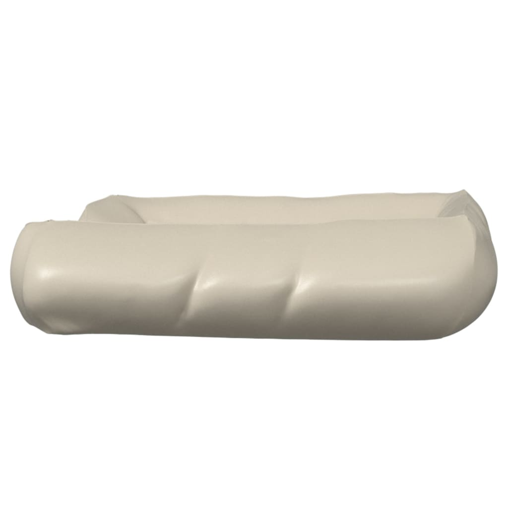Dog Bed Beige 80x68x23 cm Faux Leather