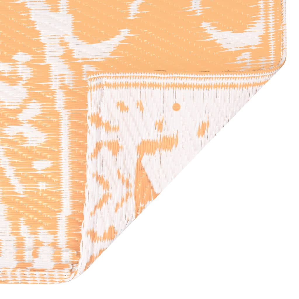 vidaXL Outdoor Carpet Orange and White 80x150 cm PP