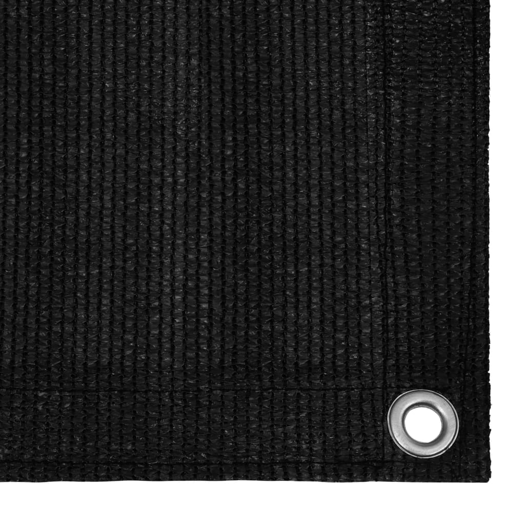 vidaXL Tent Carpet 400x400 cm Black HDPE