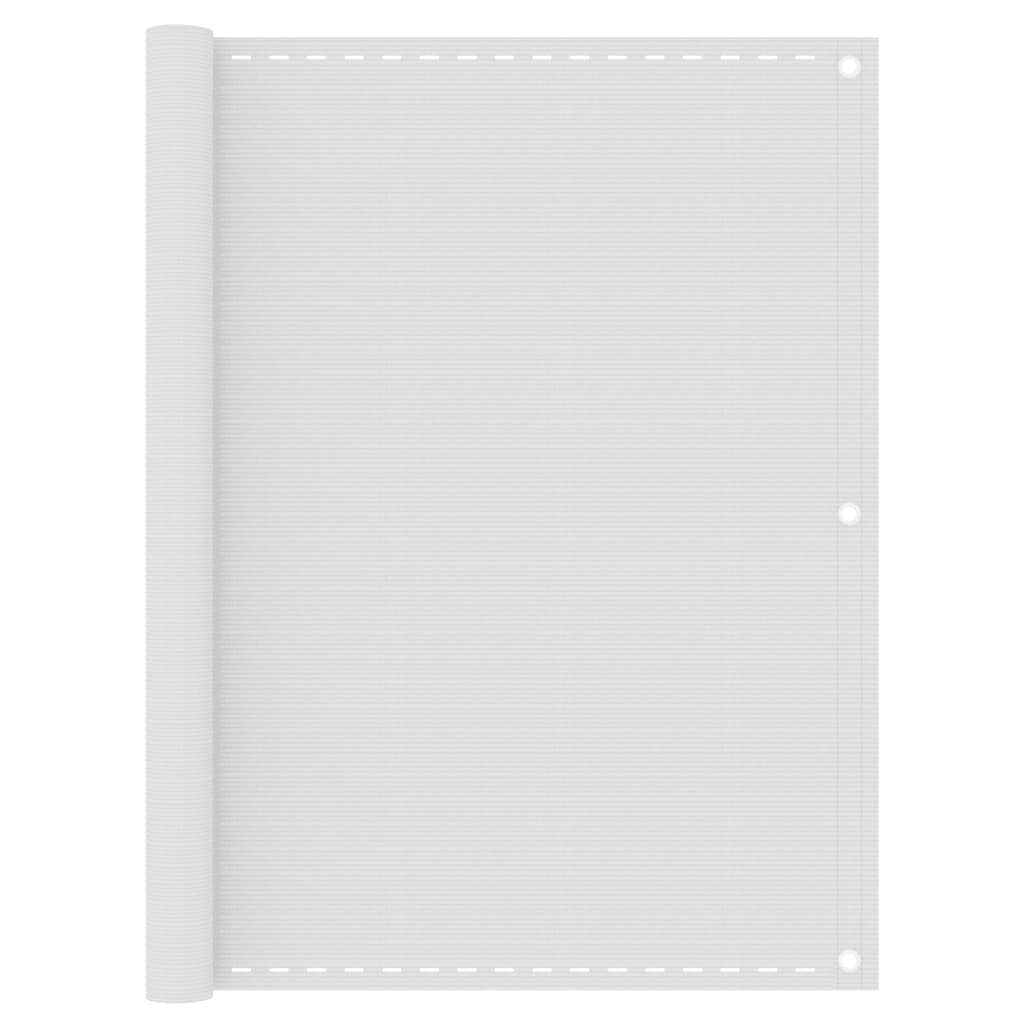 vidaXL Balcony Screen White 120x400 cm HDPE