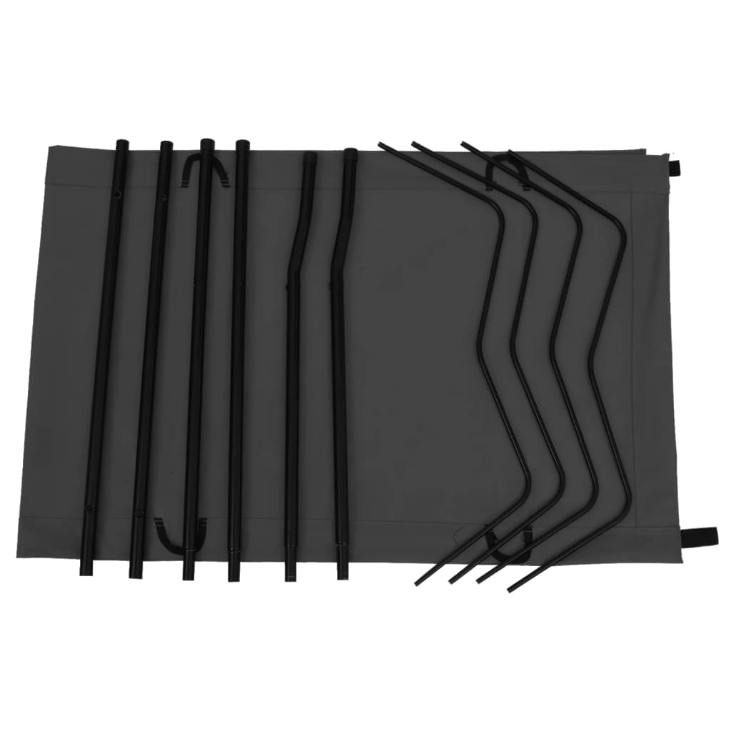 Camping Bed 180x60x19 cm Oxford Fabric and Steel Black