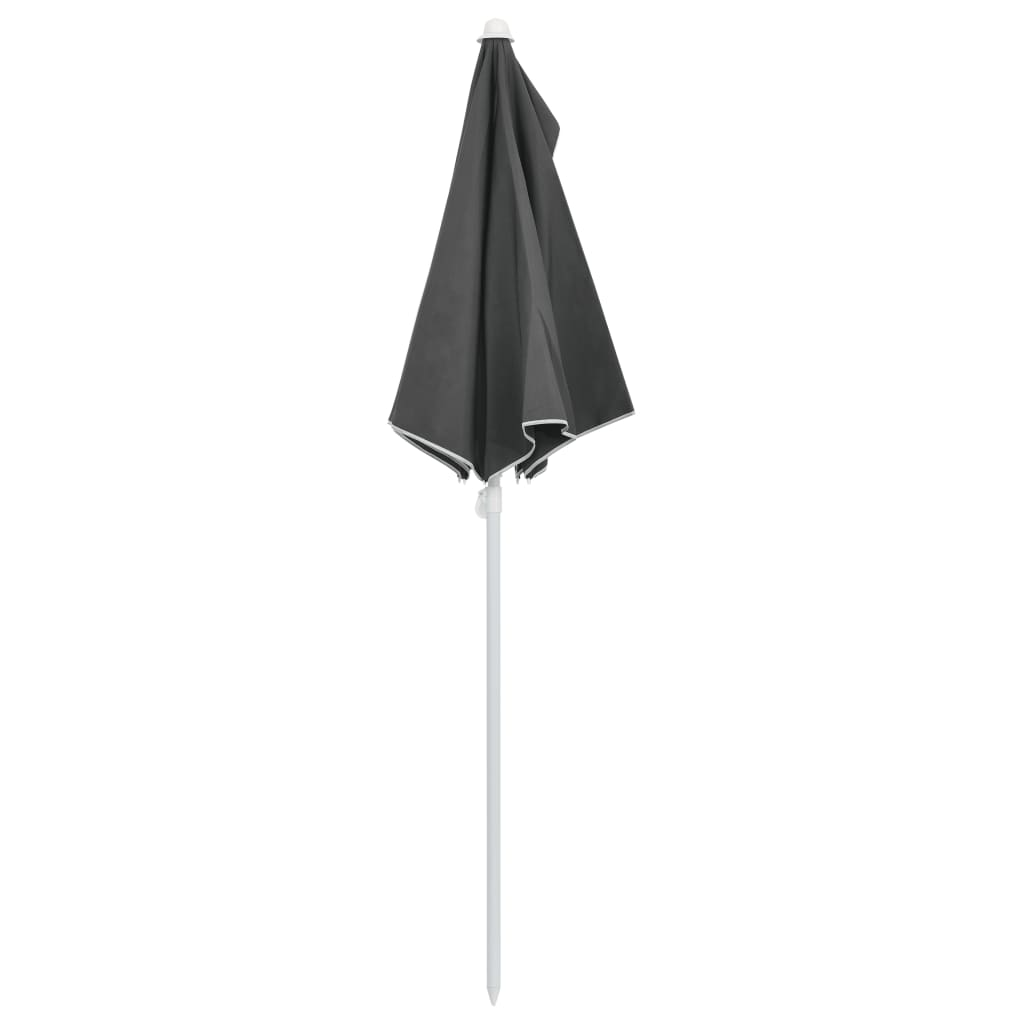 vidaXL Garden Half Parasol with Pole 180x90 cm Anthracite