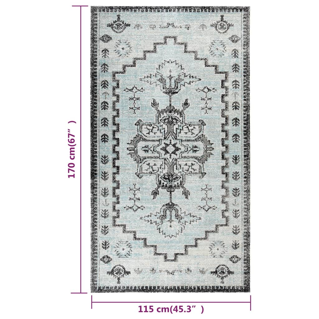vidaXL Outdoor Rug Flatweave 115x170 cm Green and Grey