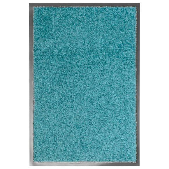 vidaXL Doormat Washable Cyan 40x60 cm