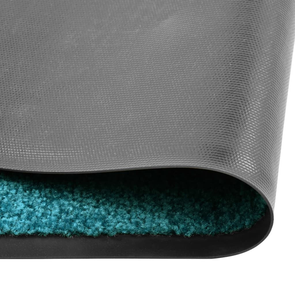 vidaXL Doormat Washable Cyan 40x60 cm